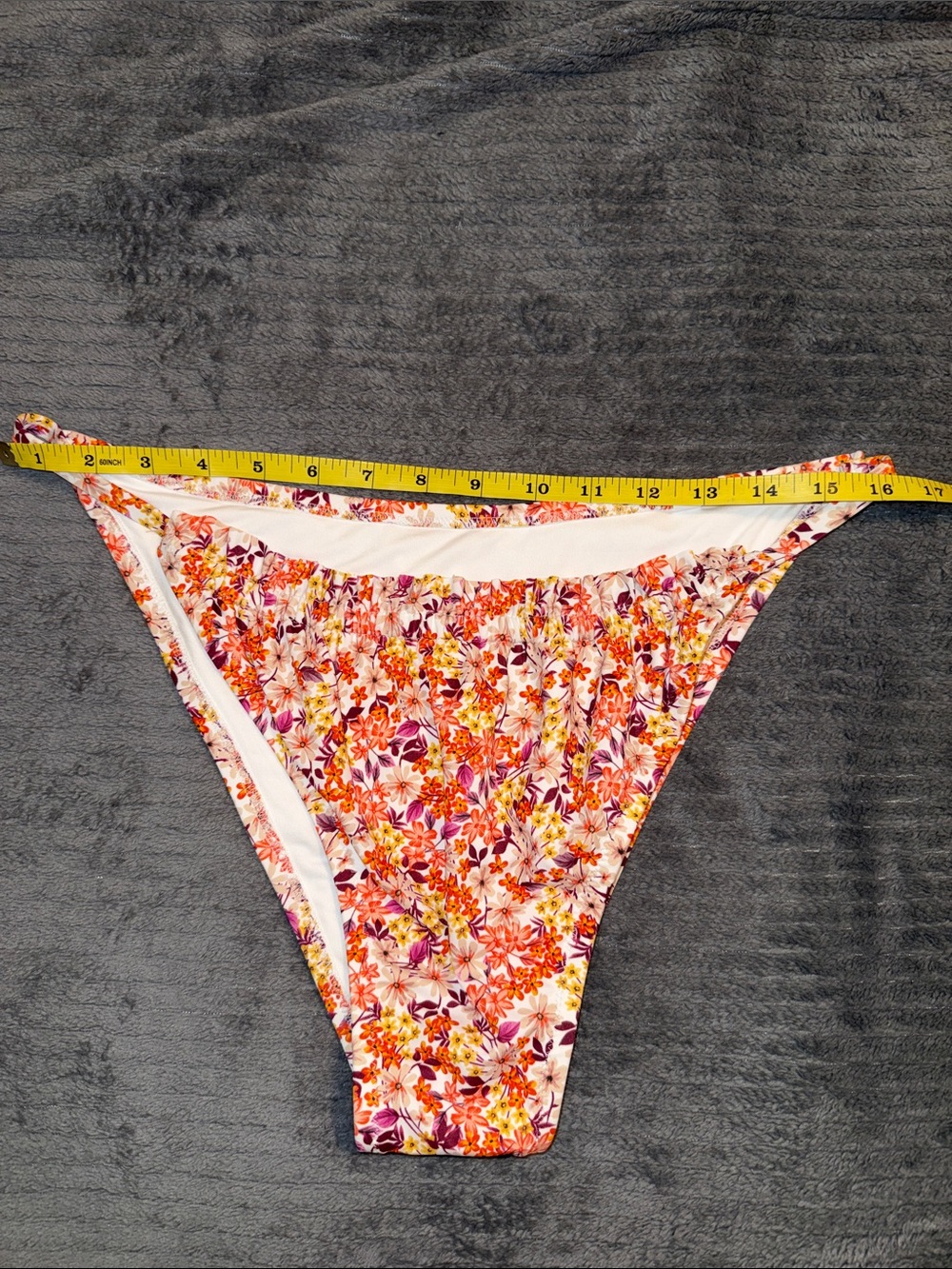 Shade & Shore Floral Bikini Bottoms in Orange & Pink